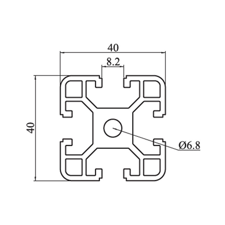 4040B T 슬롯 아노다이징 압출 알루미늄 프로파일 