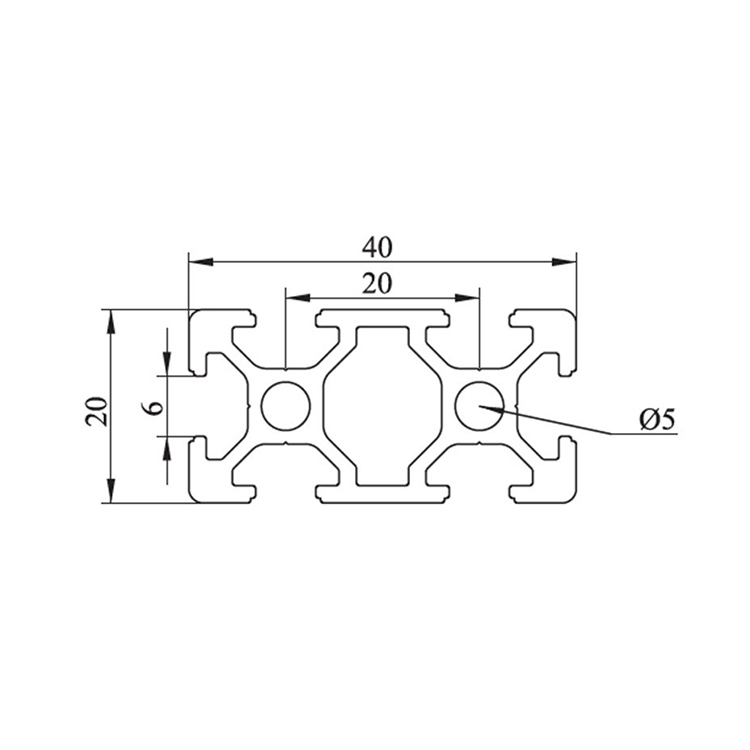 DIY 프레임 2040 T 슬롯 압출 알루미늄 프로파일